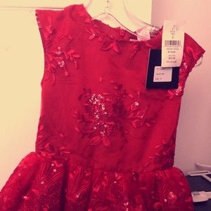Red sequin dress